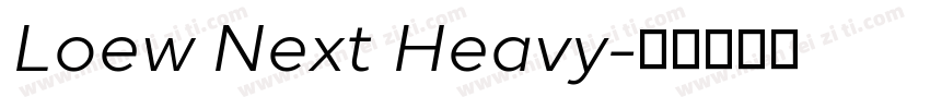 Loew Next Heavy字体转换